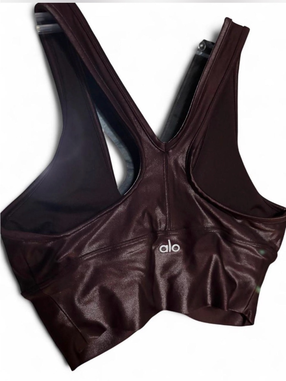 ALO Yoga Deep Burgundy Racerback Sports Bra